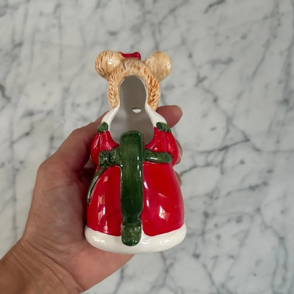 VTG Mrs Christmas Mouse Tea Set with Teapot, Sugar and creamer